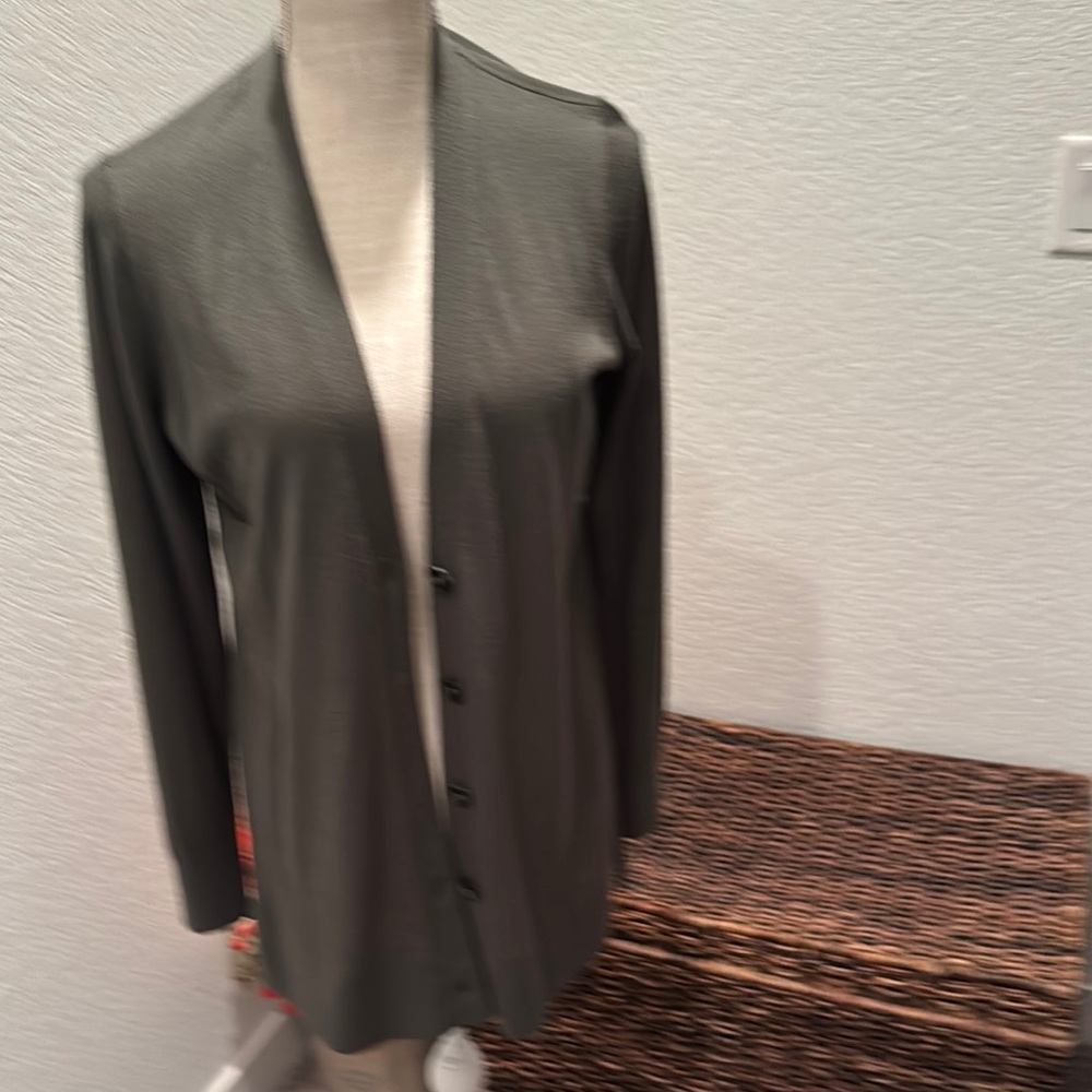 Women's Army Green Cardigan